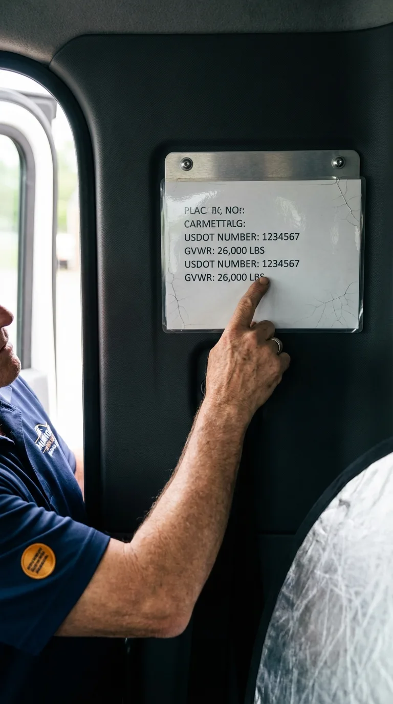 USDOT licensing placard verification in Trumansburg